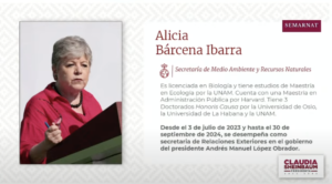 Alicia Barcenas Secretaria de Medio Ambiente y Recursos Naturales 