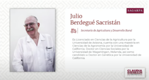 Julio Berdegue Sacristán Secretario de Agricultura y Desarrollo Rural