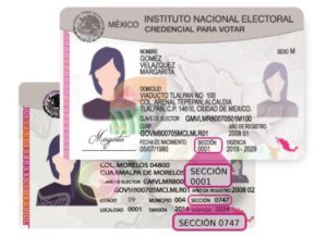 Sección en credencial de elector 