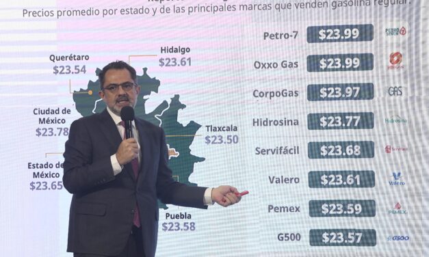 Precio de la gasolina regular continúa a la baja
