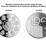 Banxico celebra 100 años con moneda de plata y billetes conmemorativos