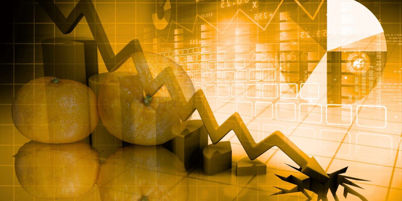 Futuros del jugo de naranja se agrian. Se desploman 70% en Wall Street