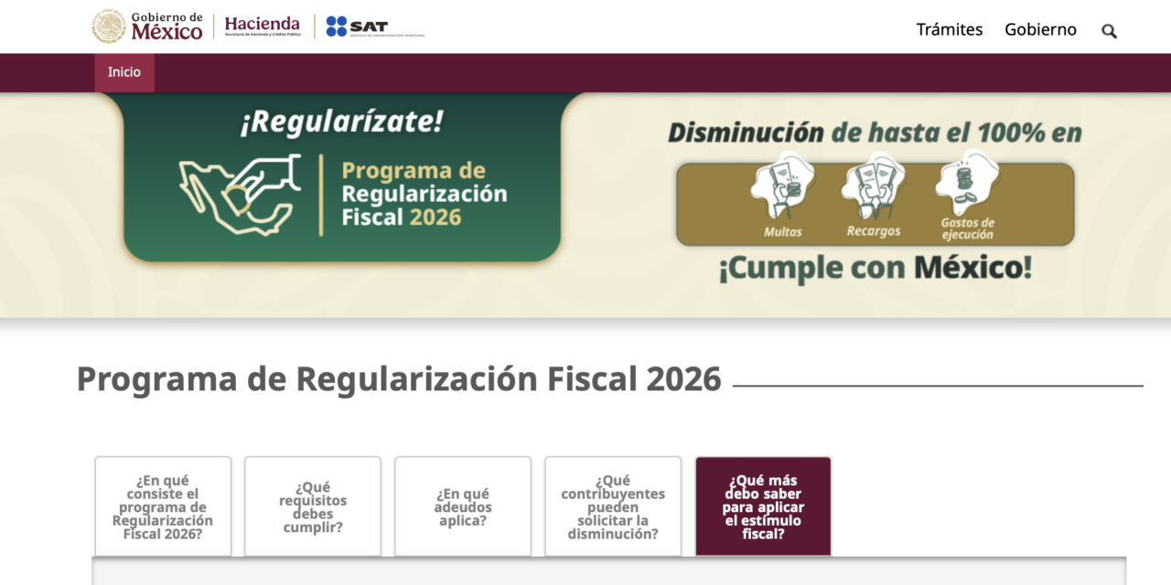 Regulariza tu situación fiscal este 2026