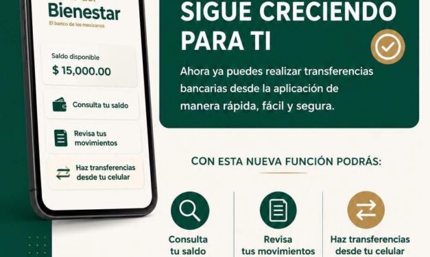 Ya puedes realizar transferencias desde el Banco del Bienestar