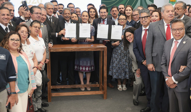 Sheinbaum destaca logros en favor de trabajadores mexicanos